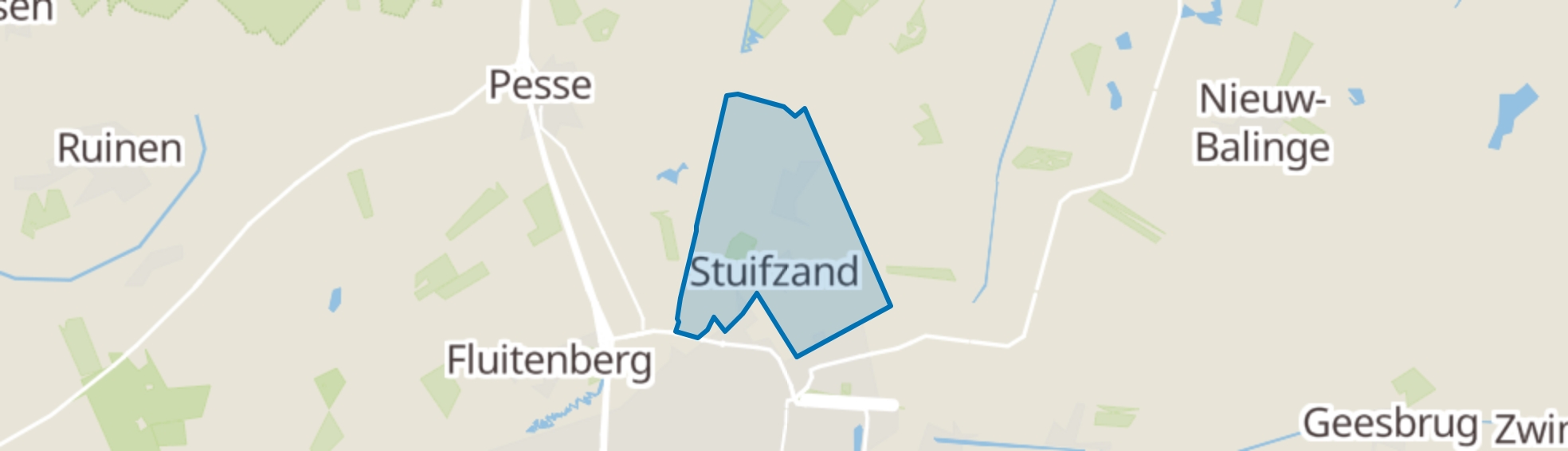 Stuifzand (Gem. Hoogeveen) map