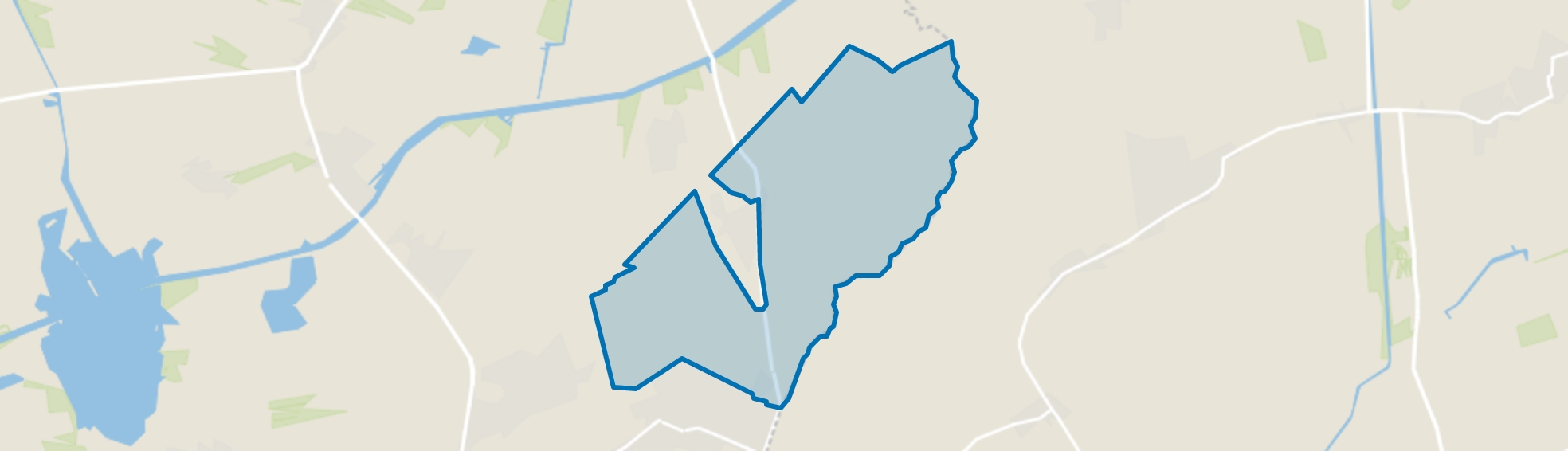 Verspreide huizen Surhuizum, Surhuizum map