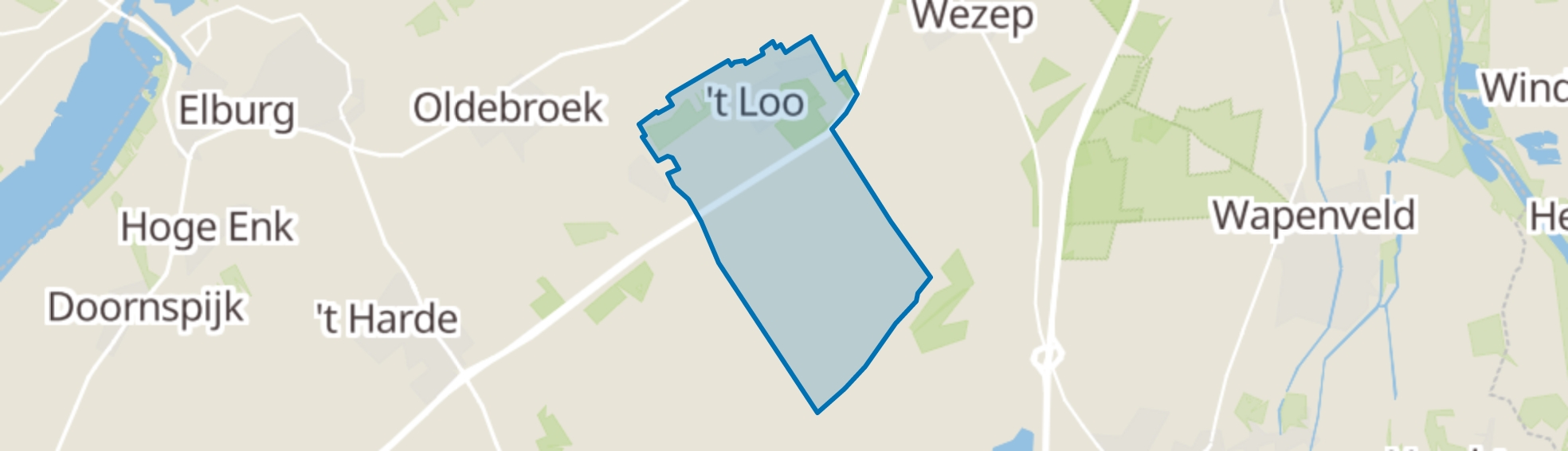 't Loo Oldebroek map