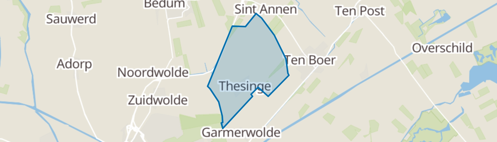 Thesinge map