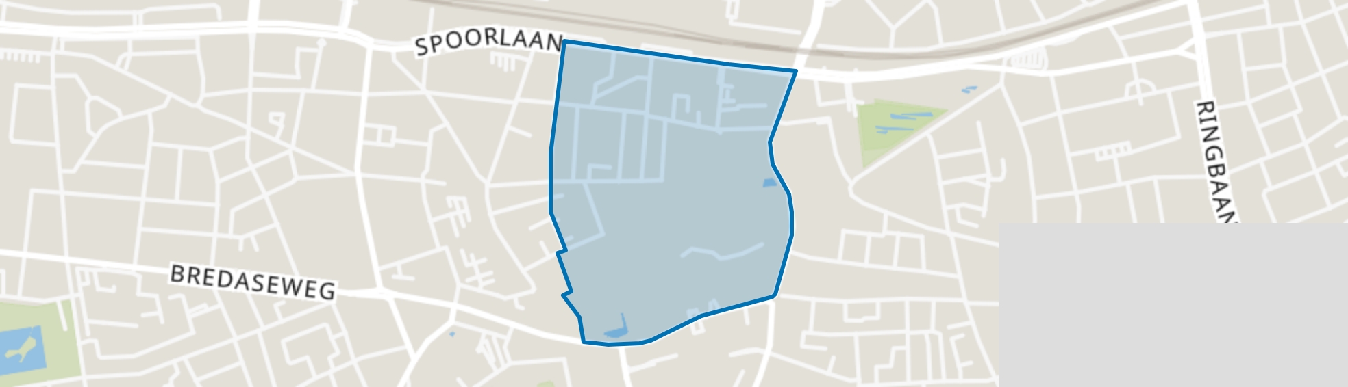 Binnenstad Oost, Tilburg map