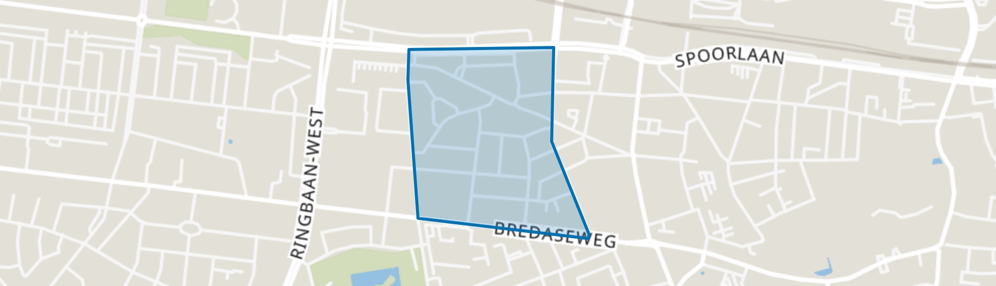 Bomenbuurt Midden, Tilburg map