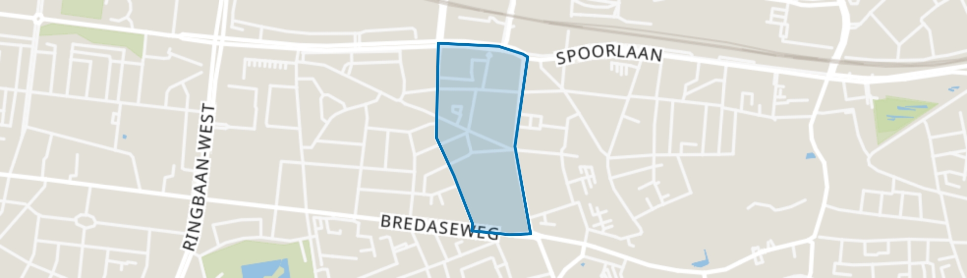 Bomenbuurt Oost, Tilburg map