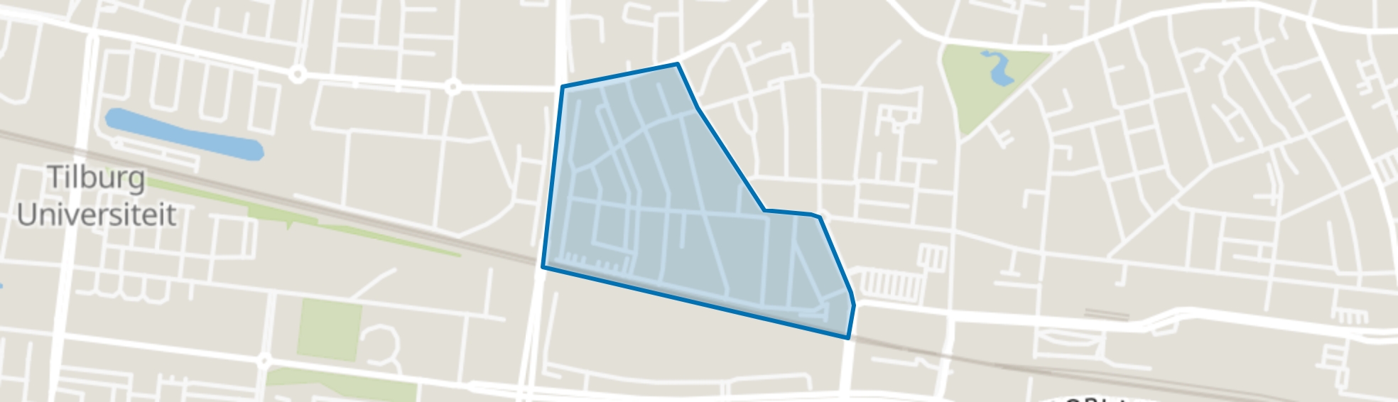 Bouwmeestersbuurt Zuid, Tilburg map