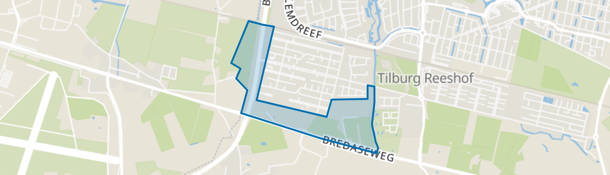 Buitengebied Koolhoven, Tilburg map