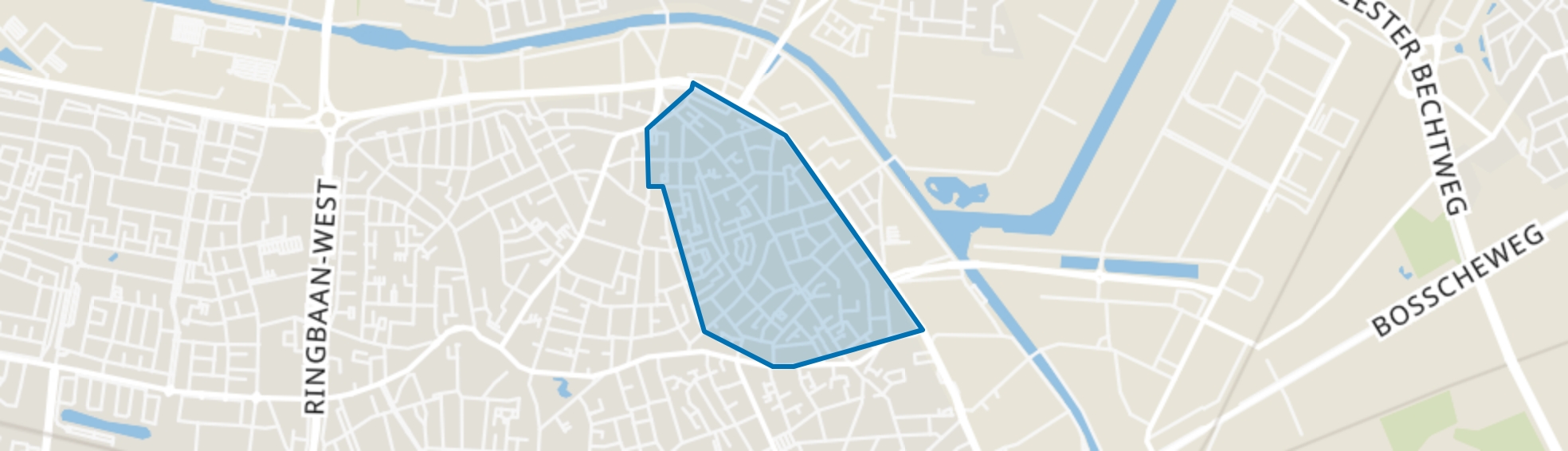 Groeseind-Hoefstraat, Tilburg map