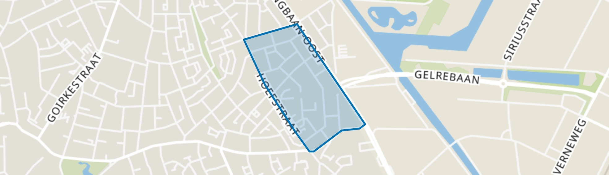 Hoefstraat Zuid, Tilburg map