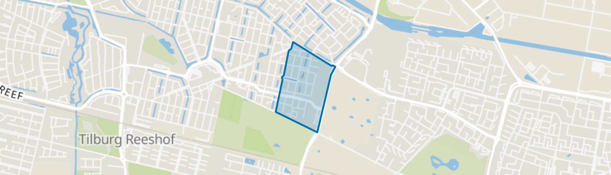 Huibeven Oost, Tilburg map