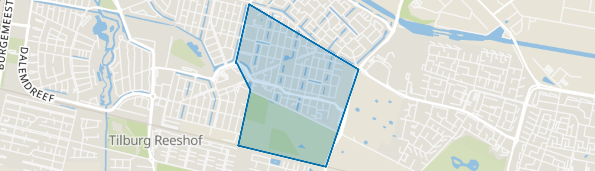 Huibeven, Tilburg map