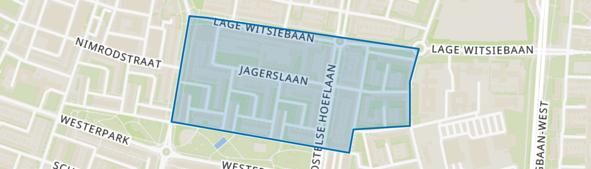 Jagersbuurt Oost, Tilburg map