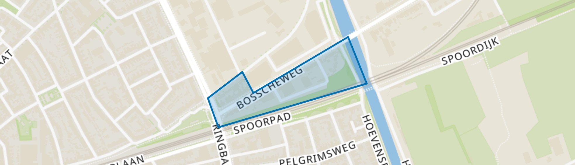 Kanaalzone Bosscheweg, Tilburg map