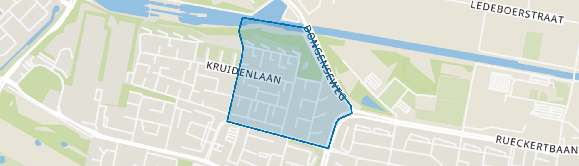 Kruidenbuurt Oost, Tilburg map