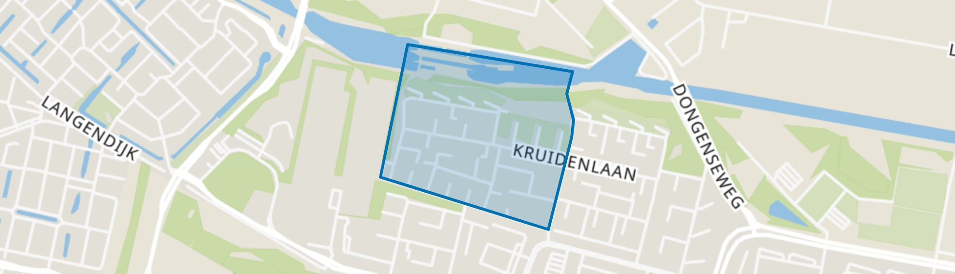 Kruidenbuurt West, Tilburg map