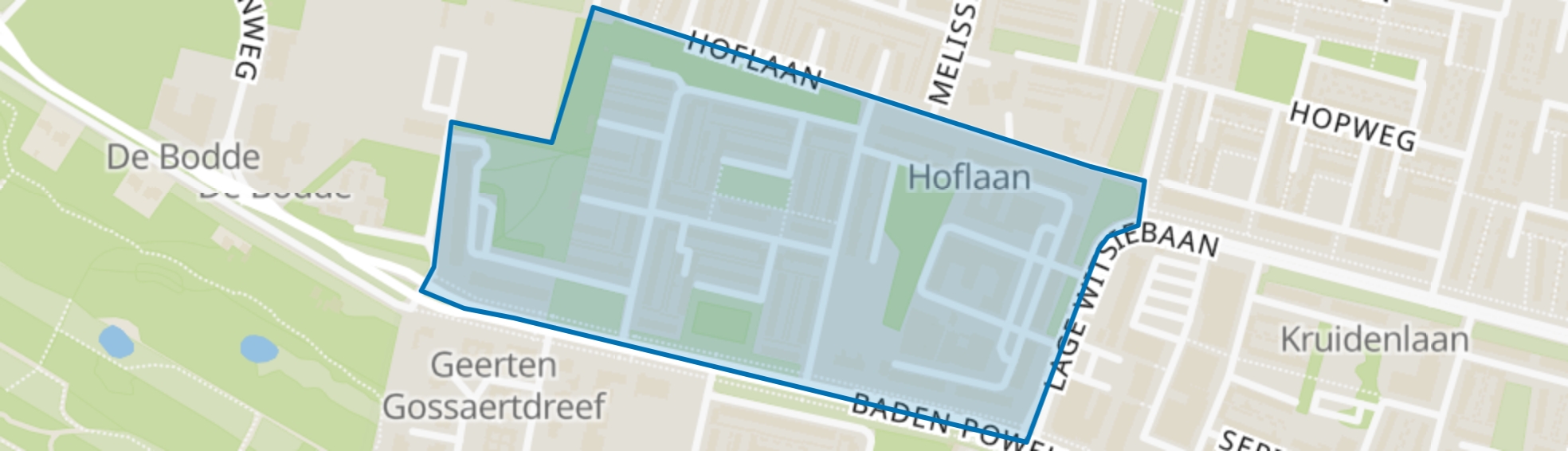 Kruidenbuurt Zuid, Tilburg map