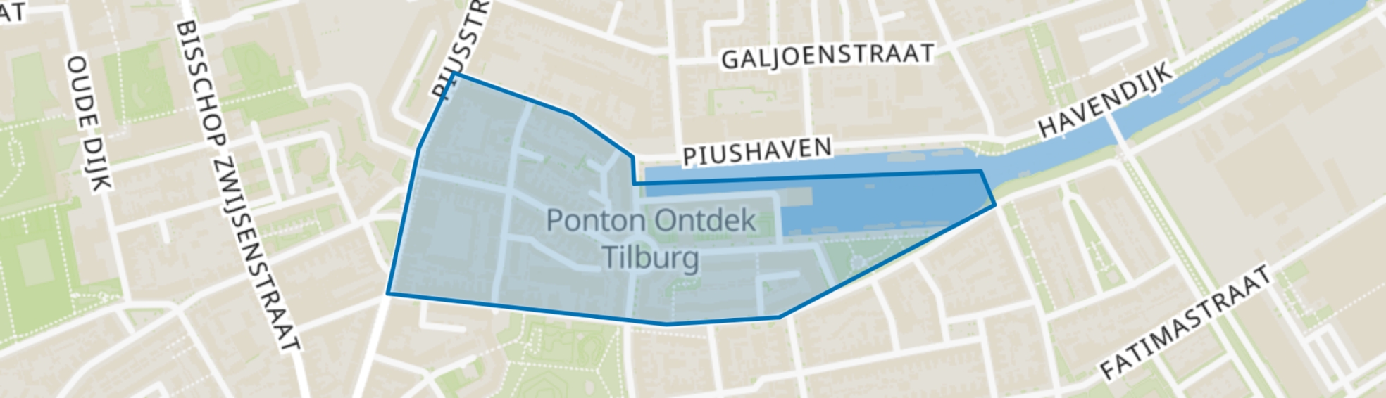 Piushaven, Tilburg map