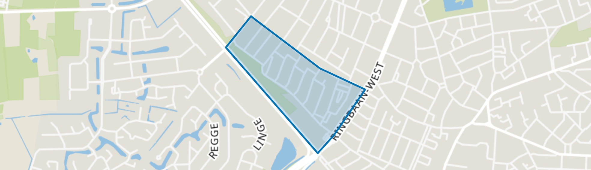 Staatsliedenbuurt West, Tilburg map