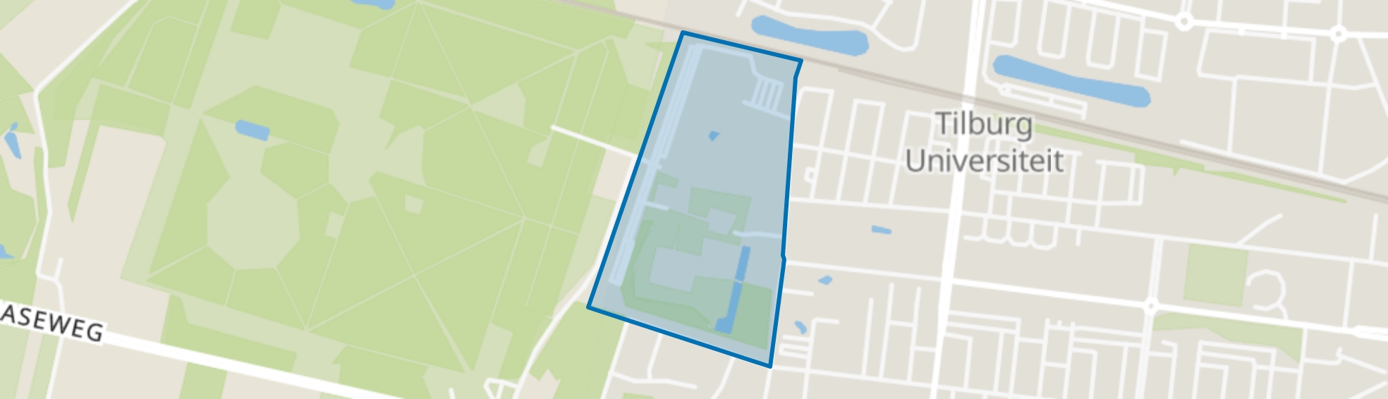 Universiteit, Tilburg map