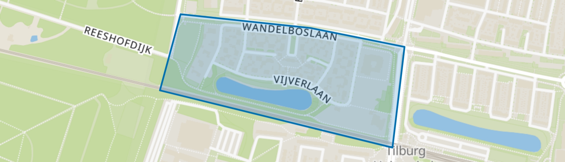 Vijverlaan, Tilburg map