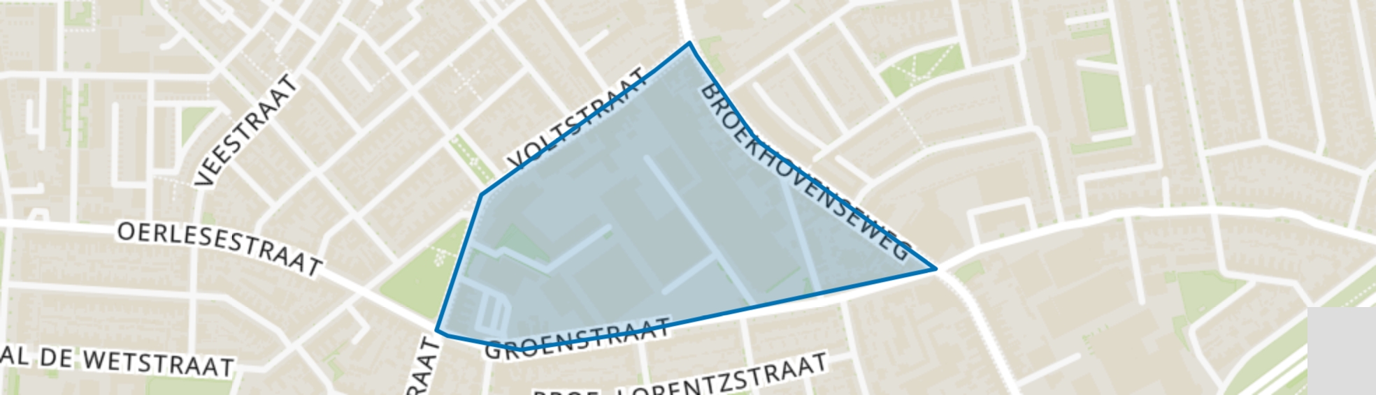Voltterrein, Tilburg map