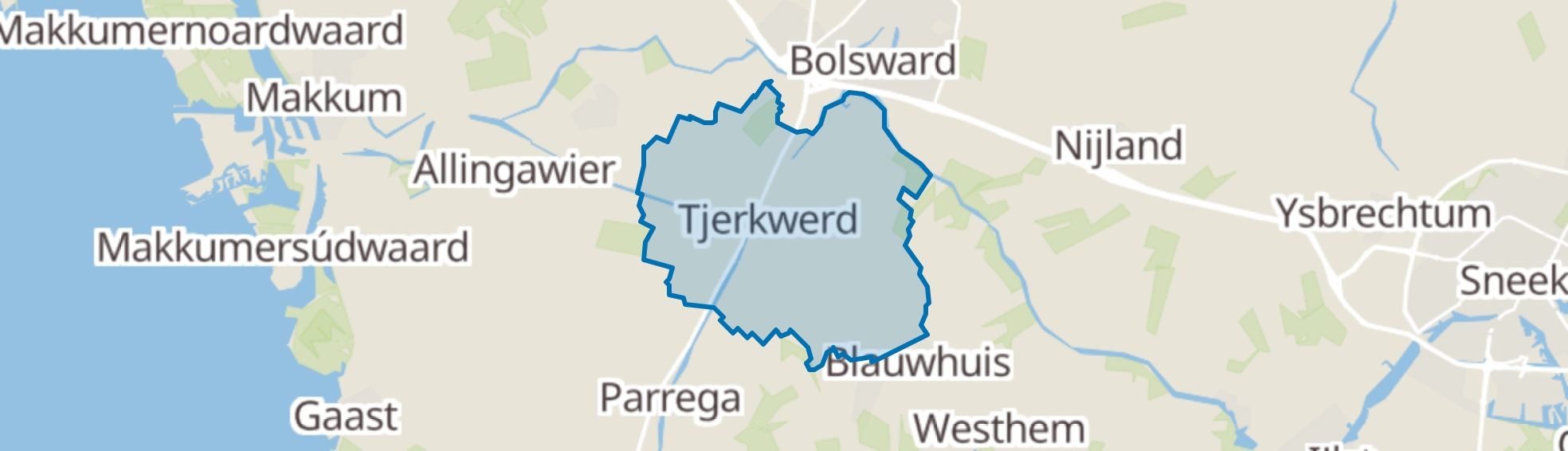 Tjerkwerd map