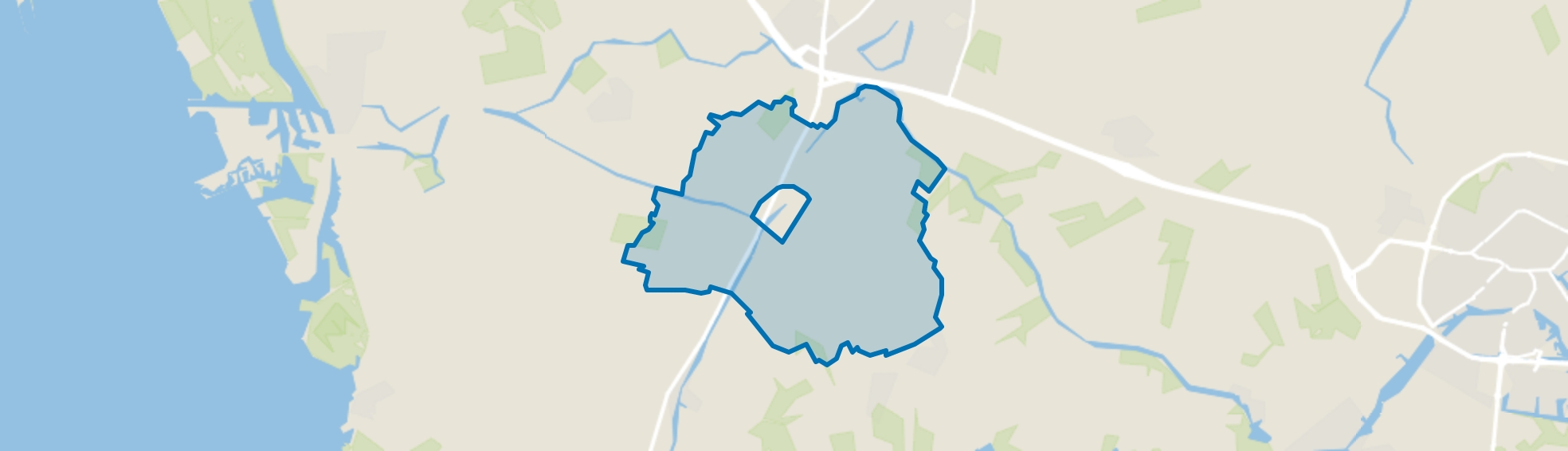 Verspreide huizen Tjerkwerd, Tjerkwerd map