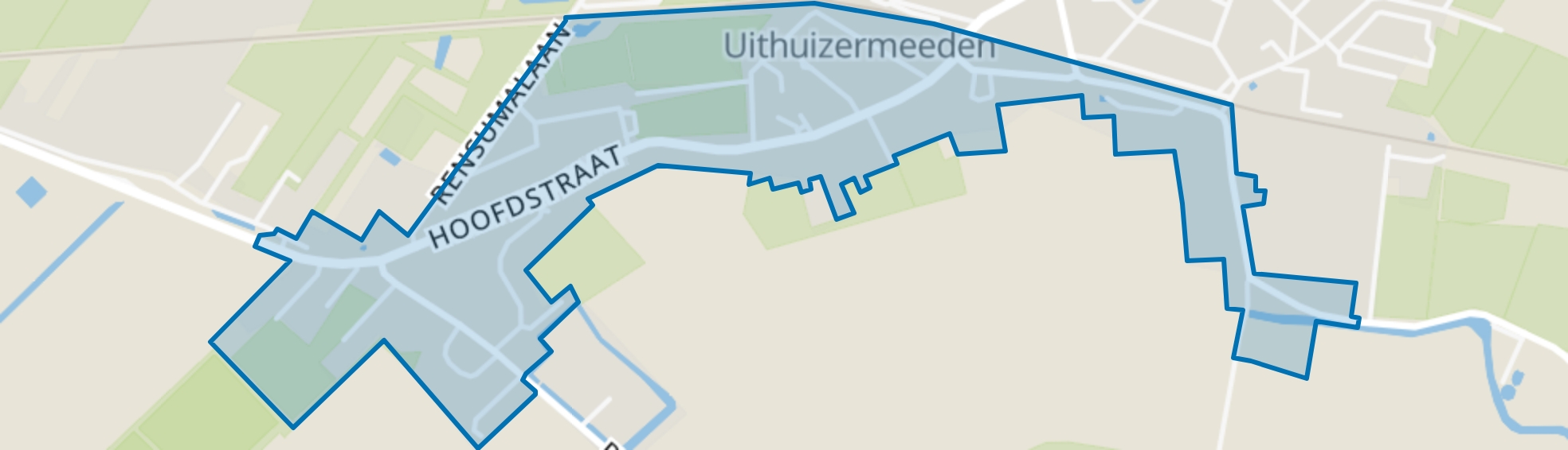 Uithuizermeeden Zuid, Uithuizermeeden map