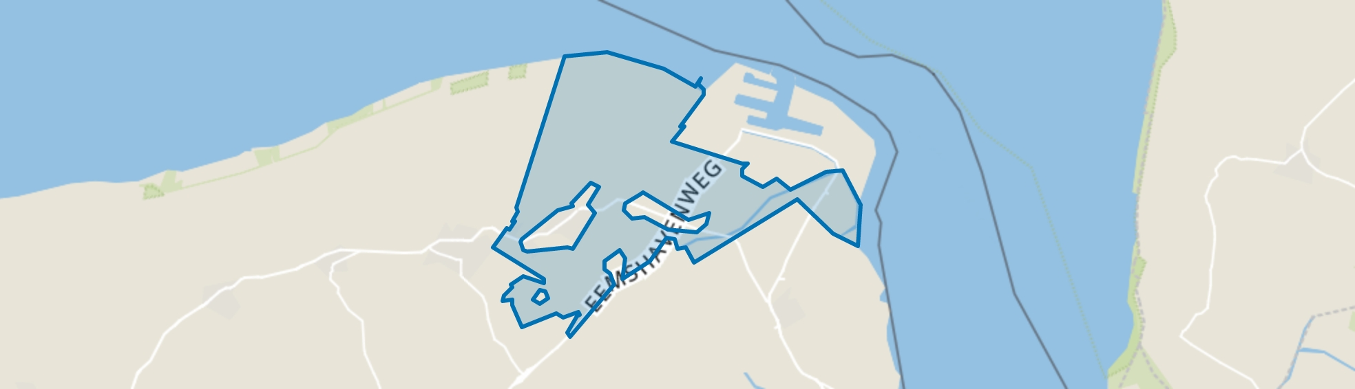 Verspreide huizen Uithuizermeeden, Uithuizermeeden map