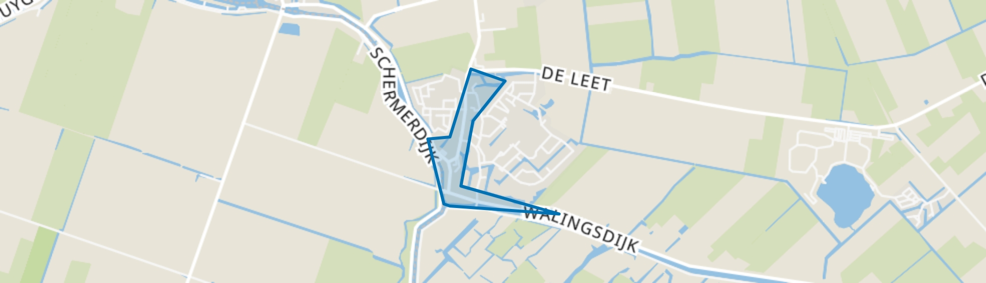 Drechterlandsedijk en omgeving, Ursem (Gem. Koggenland) map