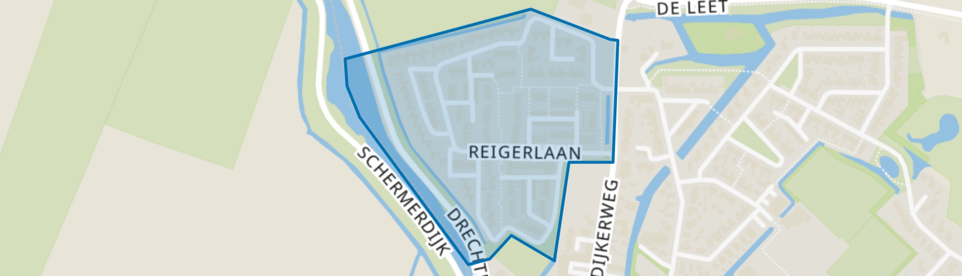 Reigerlaan Ursem en omgeving, Ursem (Gem. Koggenland) map