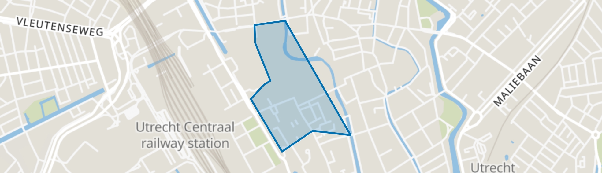 Lange Elisabethstraat, Mariaplaats en omgeving, Utrecht map