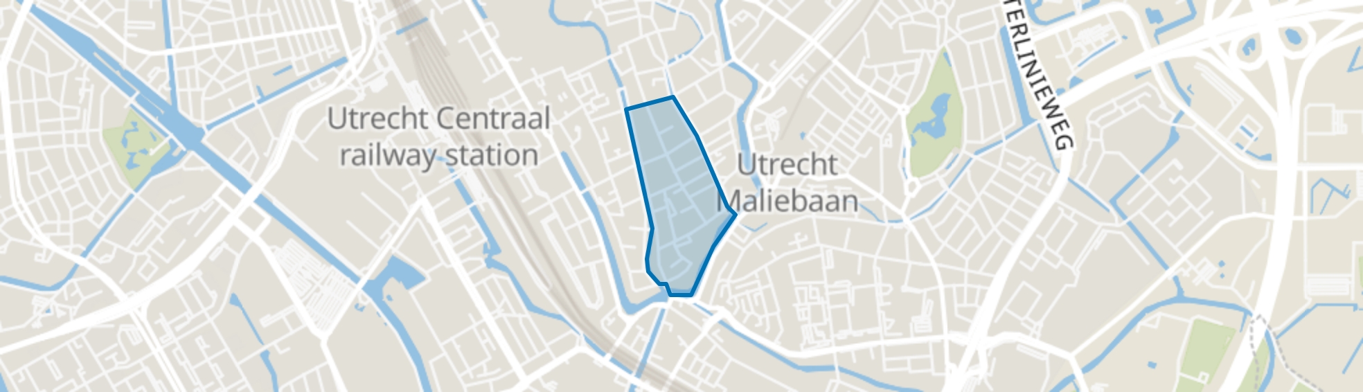 Lange Nieuwstraat en omgeving, Utrecht map