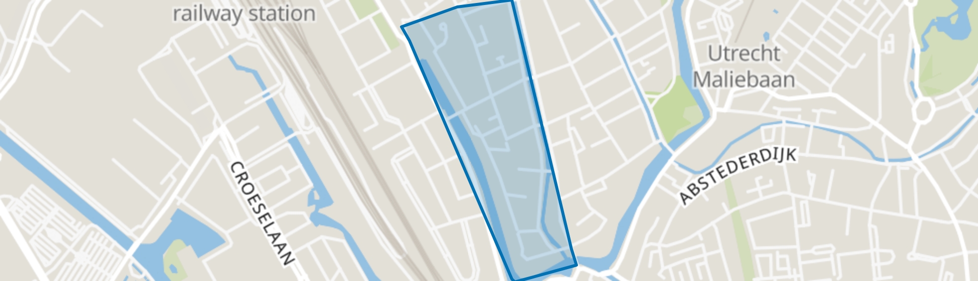 Springweg en omgeving Geertebuurt, Utrecht map