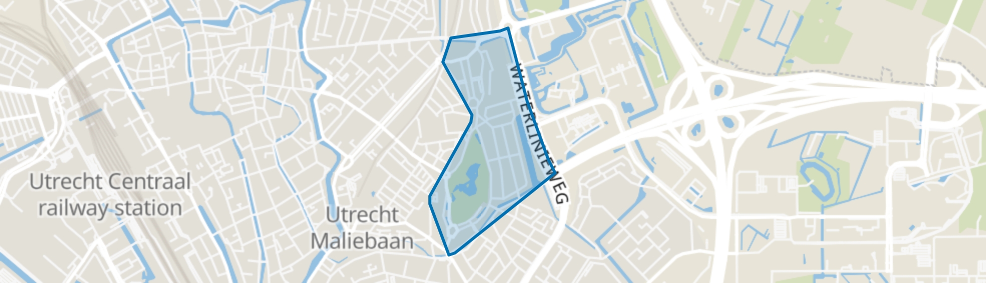 Wilhelminapark en omgeving, Utrecht map