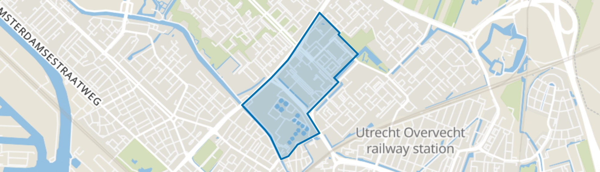 Zamenhofdreef en omgeving, Utrecht map