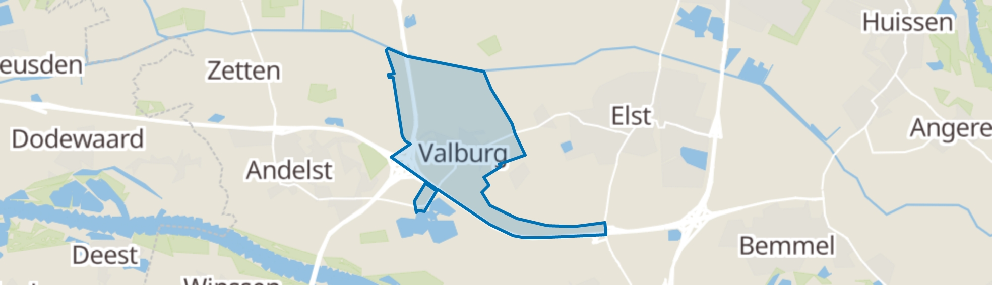 Valburg map