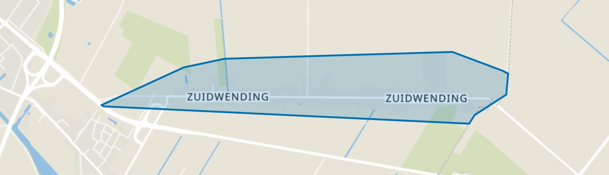 Zuidwending, Veendam map