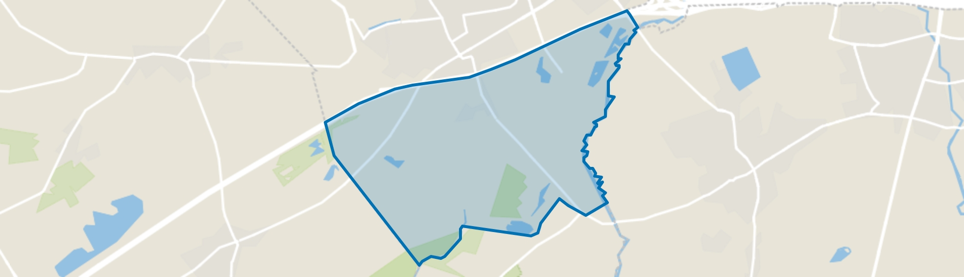 Verspreide huizen ten zuiden van de E3-weg, Veldhoven map