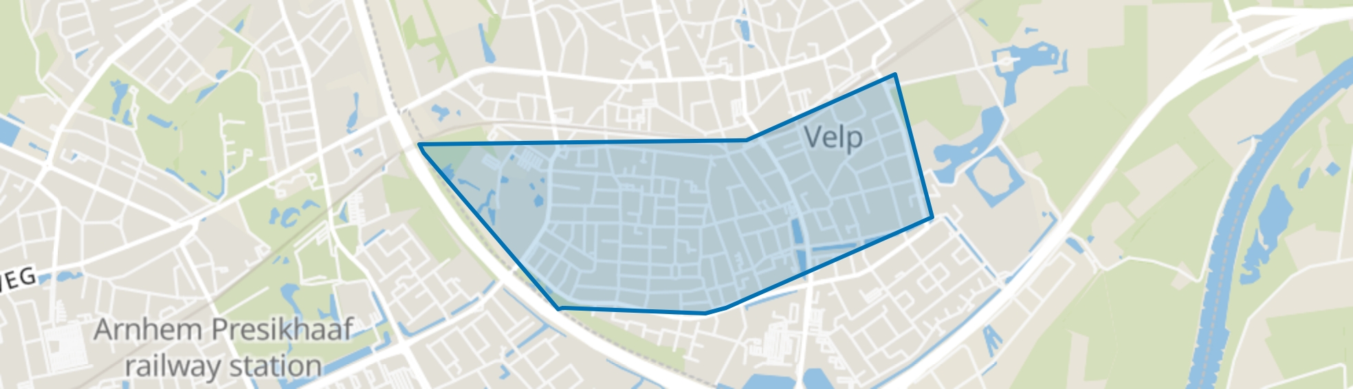 Velp-Zuid beneden spoorlijn, Velp (GE) map