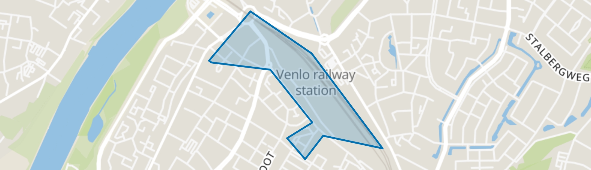 Spoorsingel, Venlo map