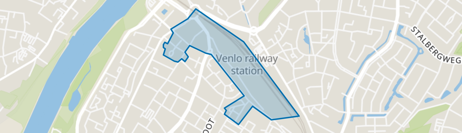 Spoorsingel, Venlo map
