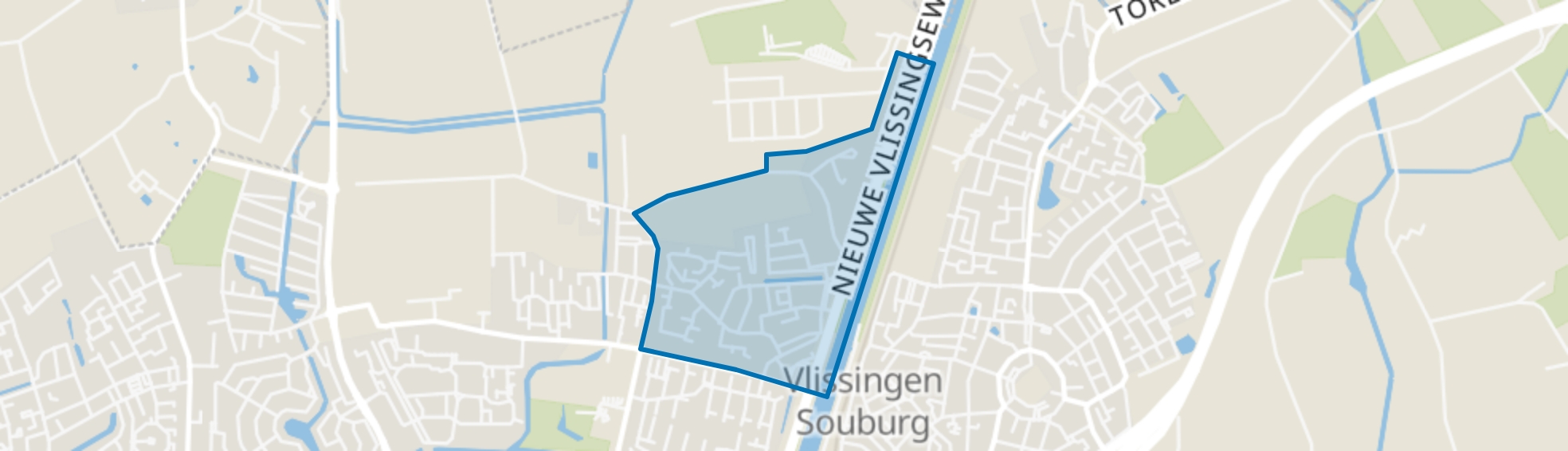 West-Souburg, Vlissingen map