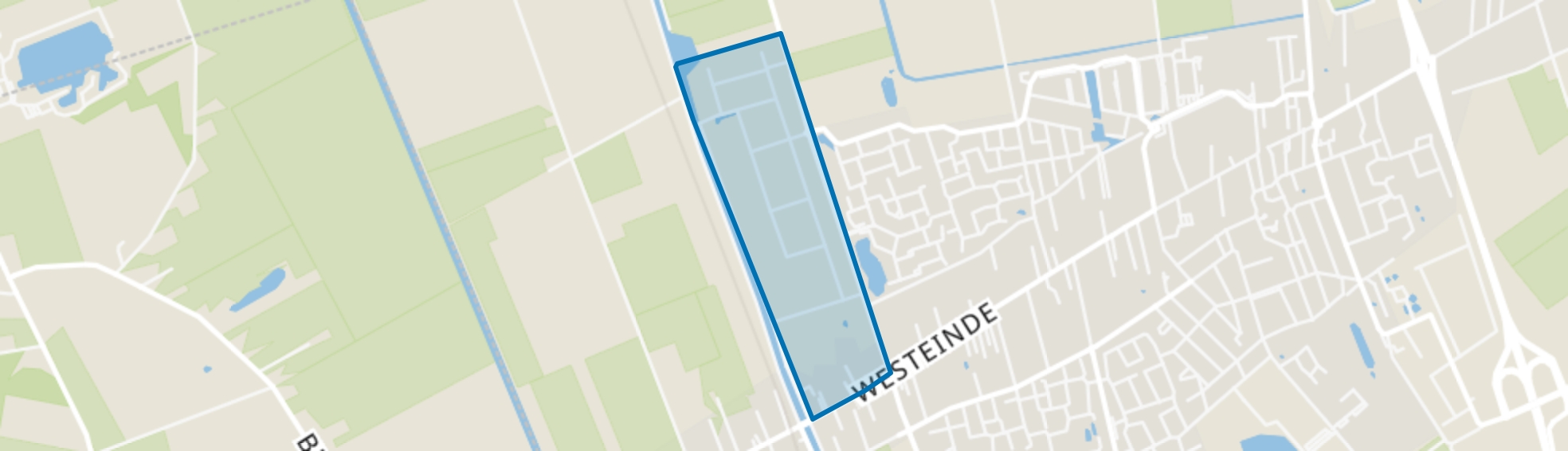 Verspreide huizen Vriezenveen West Industrieterrein, Vriezenveen map