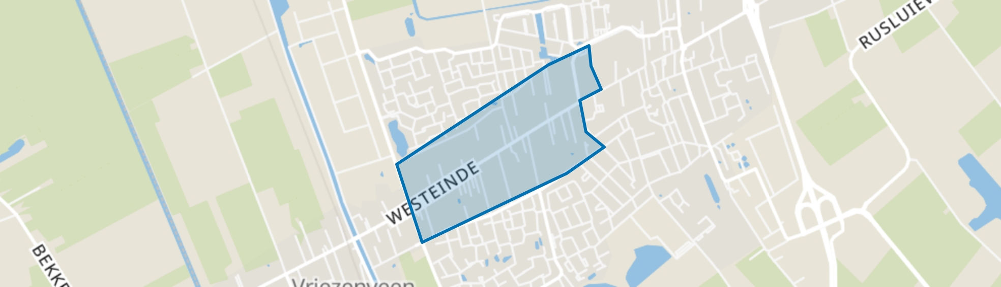 Westeinde, Vriezenveen map