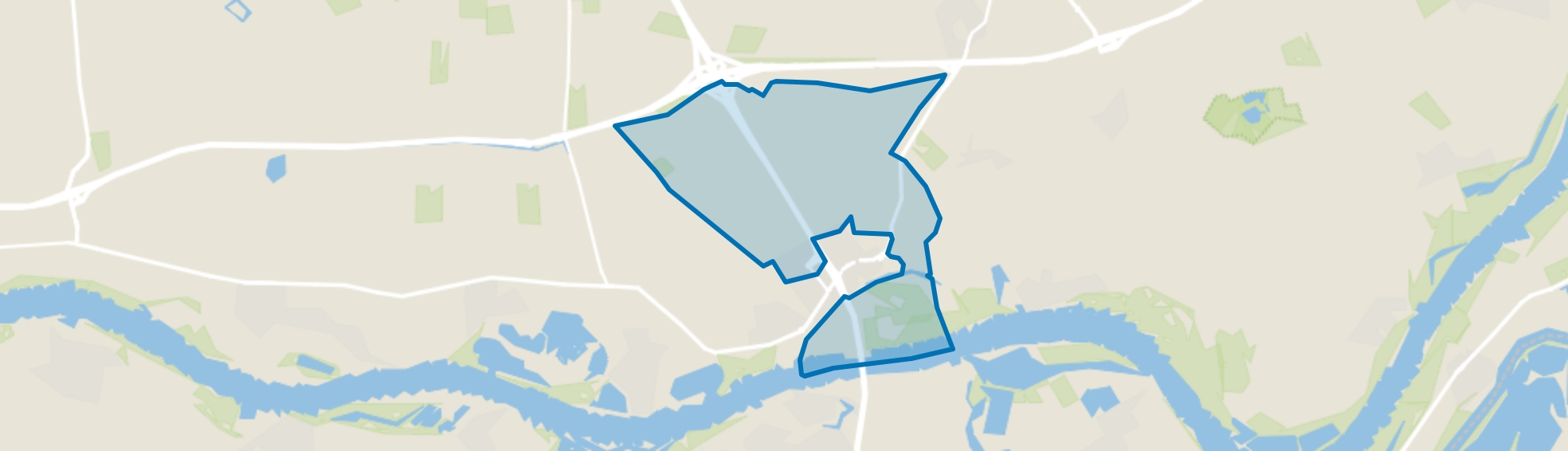 Verspreide huizen Waardenburg, Waardenburg map