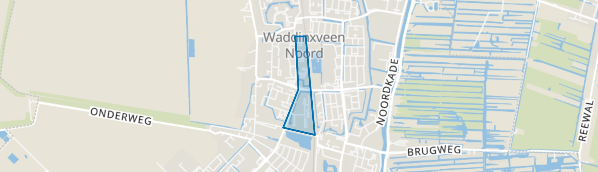 Peter Zuidlaan en Horstenbuurt, Waddinxveen map