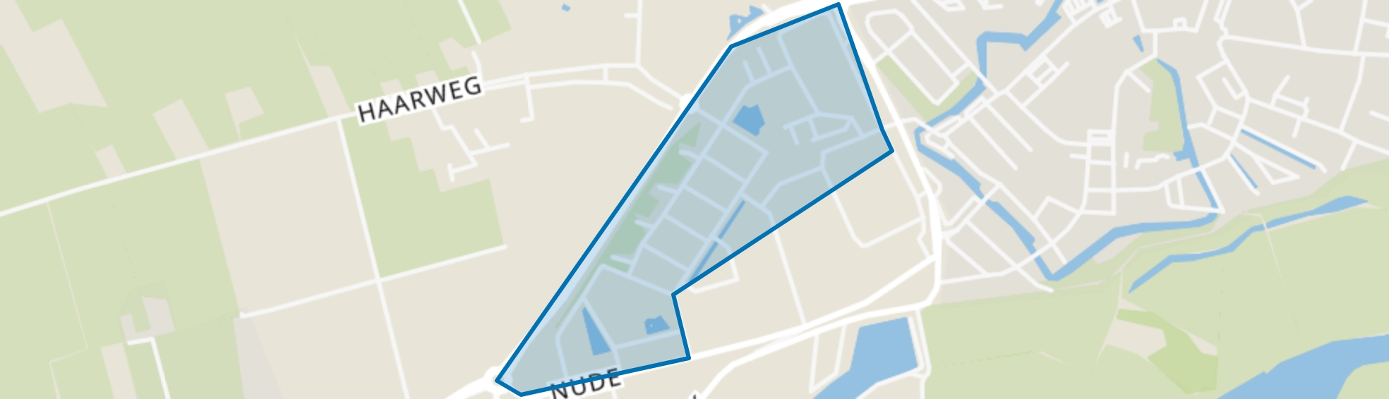 Nude-buurt, Wageningen map