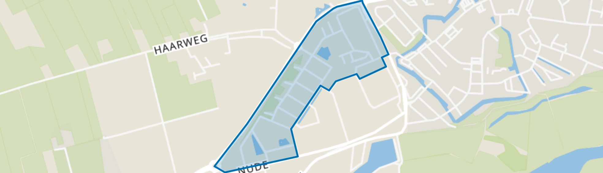 Nude-buurt, Wageningen map