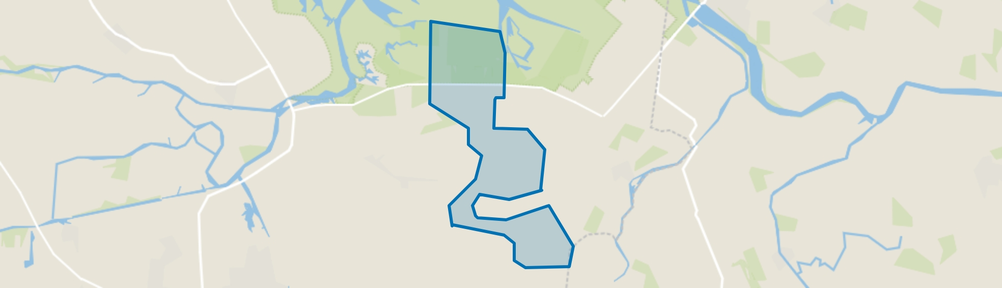 Verspreide huizen Warfstermolen, Warfstermolen map