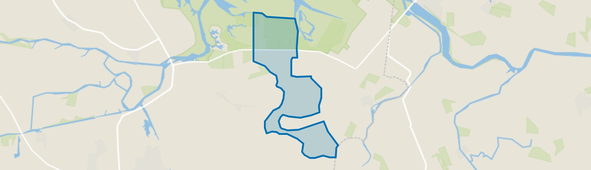 Verspreide huizen Warfstermolen, Warfstermolen map