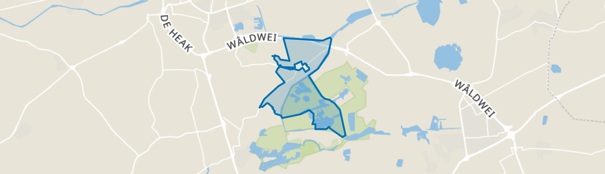 Buitengebied Warten, Warten map
